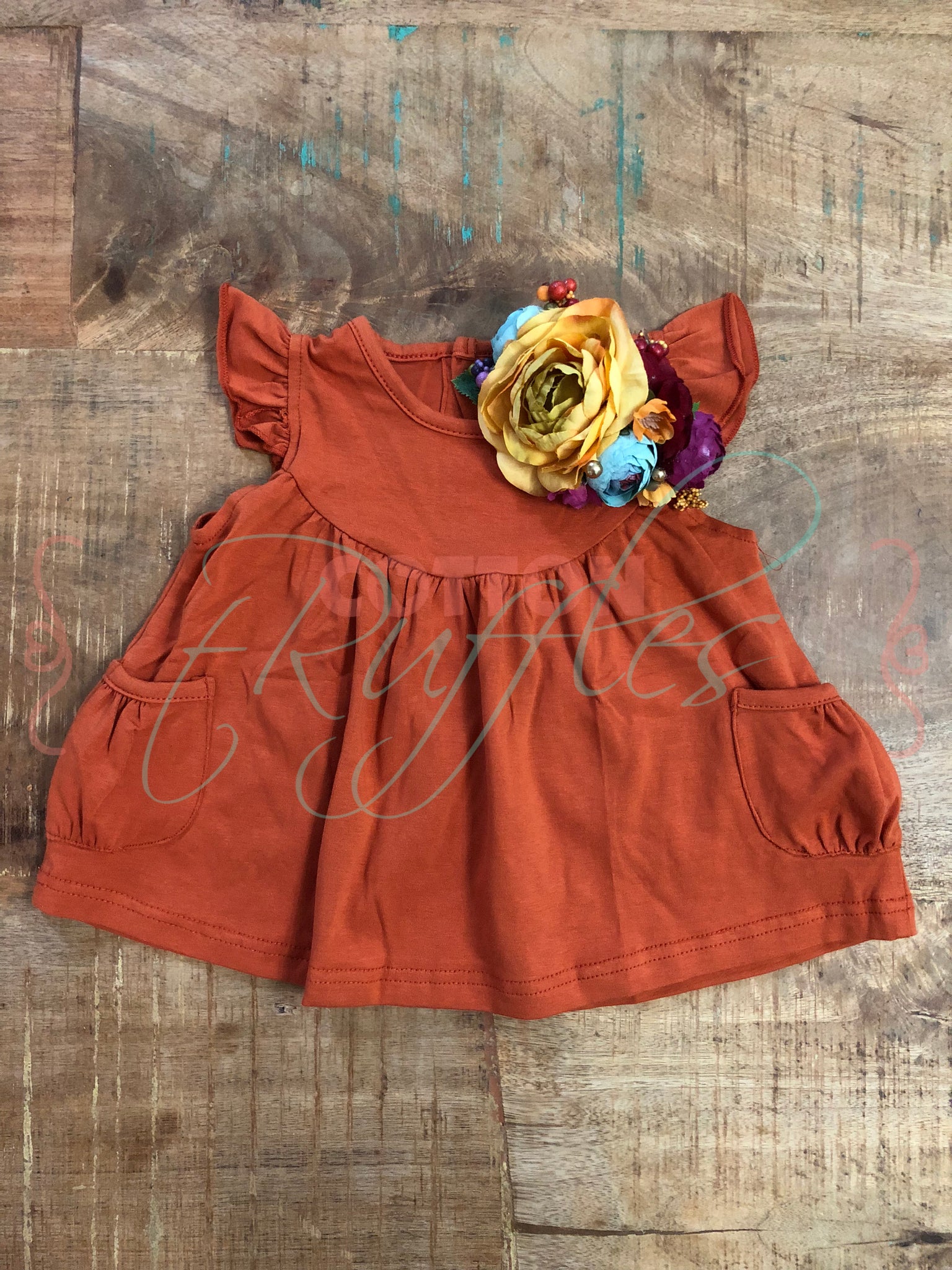 Pumpkin Pearl with Pockets - Size 6m