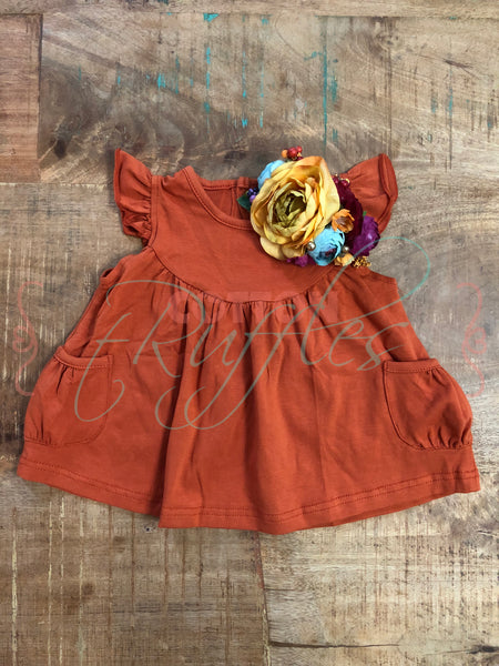 Pumpkin Pearl with Pockets - Size 6m
