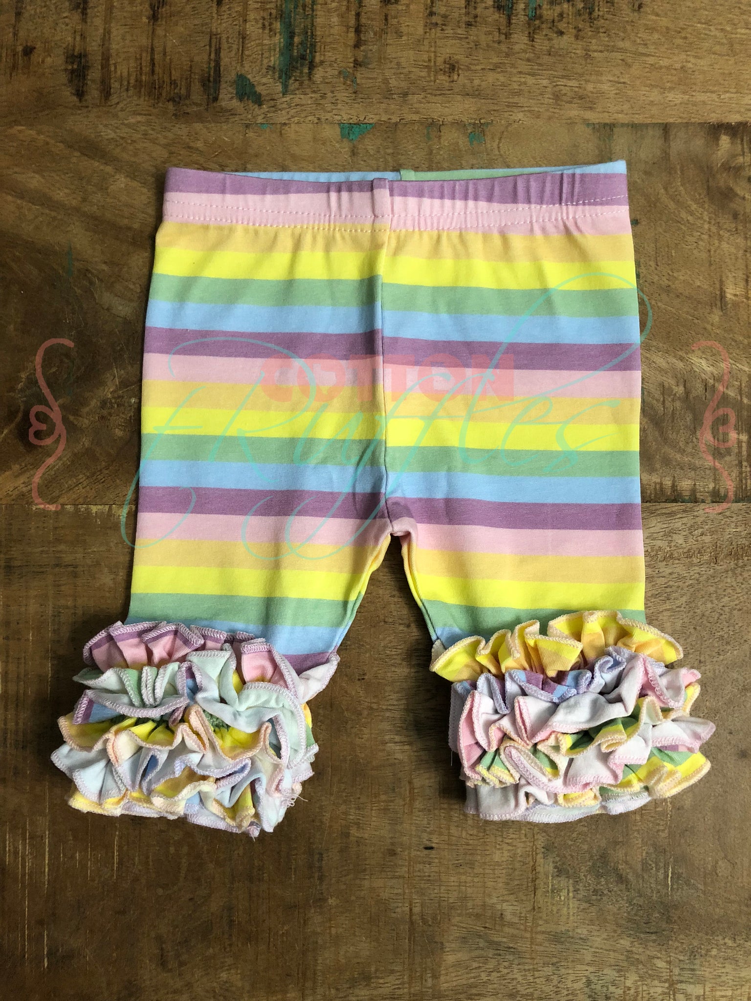 Pastel Rainbow Icing Capris - Imperfect - Size 6m, 12m, 18m, 2t