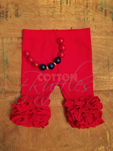 Poppy Red Icing Capris - Size 12m, 18m, 2t