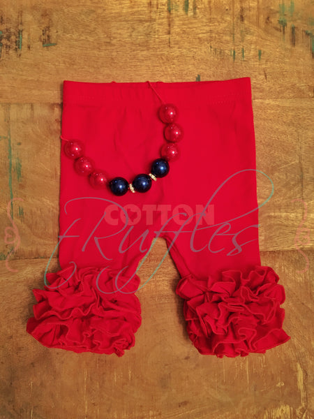 Poppy Red Icing Capris - Size 12m, 18m, 2t