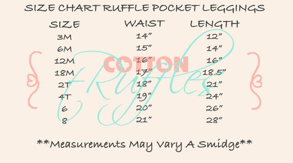 Orchid Ruffle Pocket Leggings - 3m, 6m, 12m, 18m, 2t