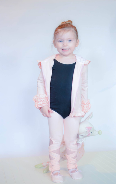 Pink Ballet Wrap Leggings - Size 6