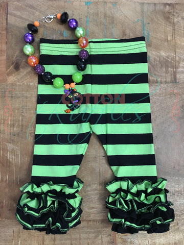 Witches Britches Lime and Black Stripe Icings - Size 3m, 6m, 12m, 6